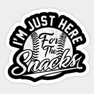 I'm Just Here For The Snacks Sticker